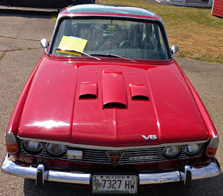 View of car with transparent roof.