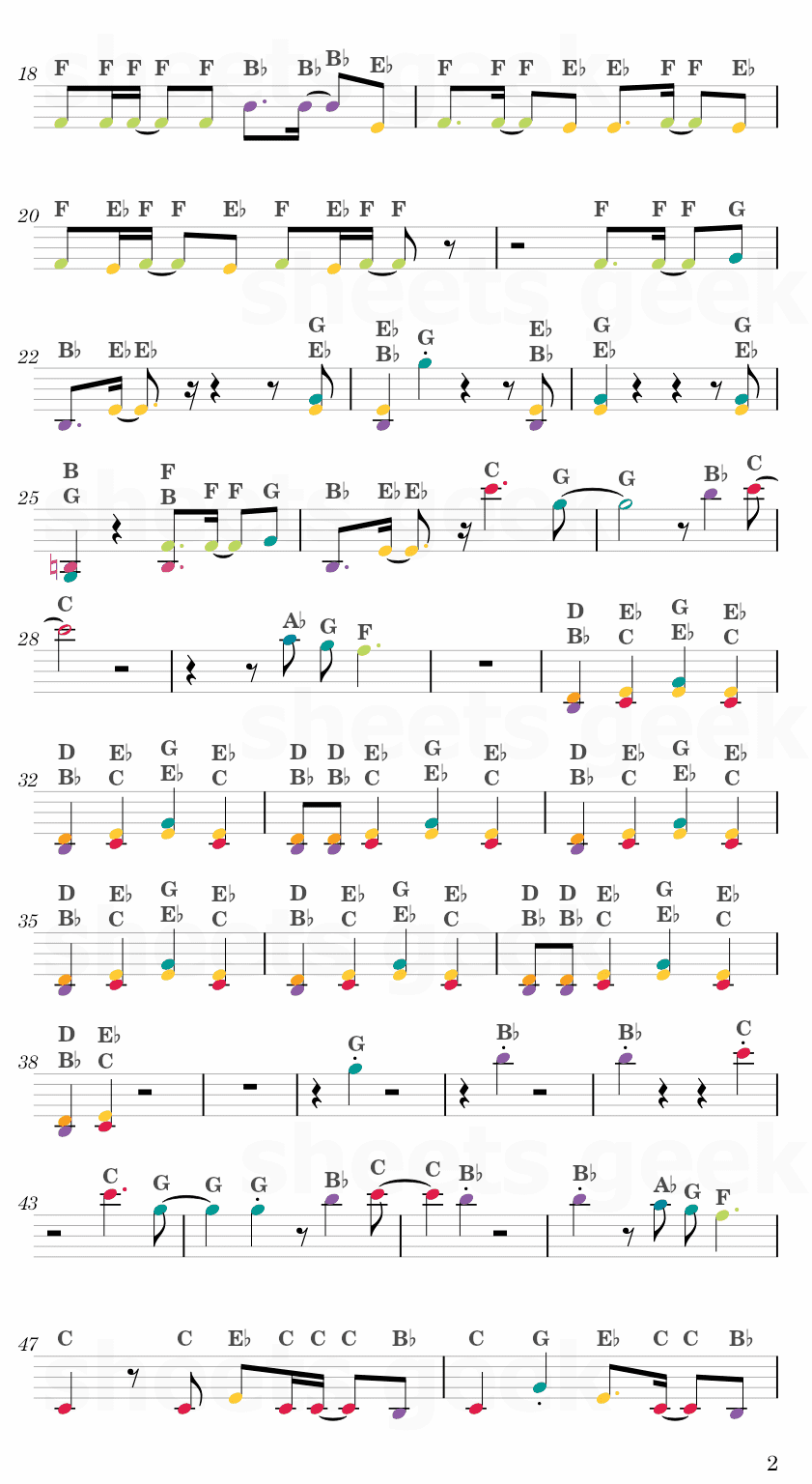 NewJeans (뉴진스) ASAP Easy Sheet Music Free for piano, keyboard, flute, violin, sax, cello page 2