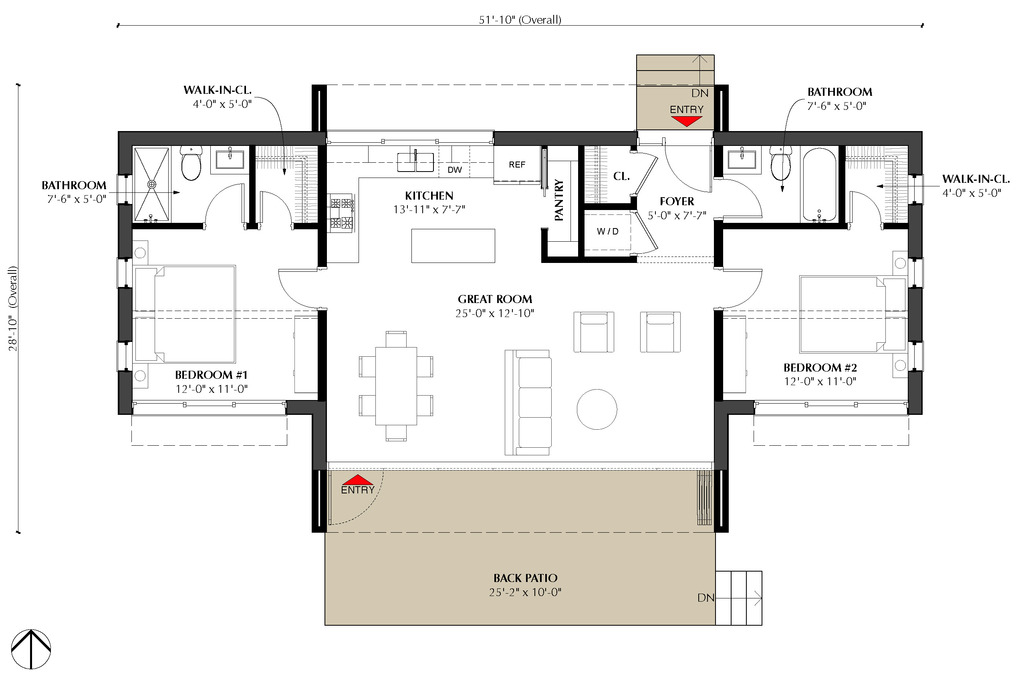  Two  Bedroom  House  Custom Home  Designs  For Free