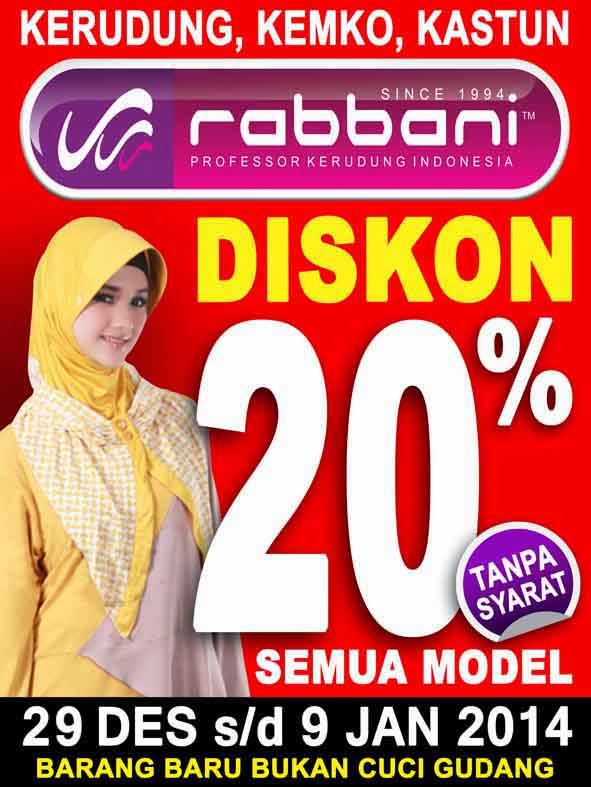 Promo Rabbani Akhir Tahun 2013 Awal 2014 Diskon 20 % 