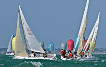 J/80 sailing in France at Nationals