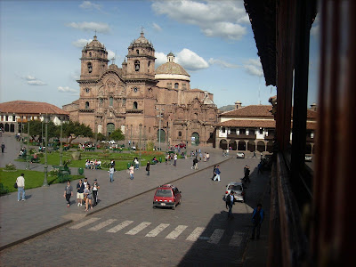 Cusco Street Peru Plaza De Armas Church Cathedral