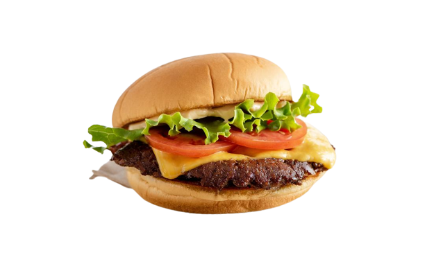 A best transparent image of a burger with some sauces.