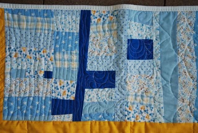 Yellow Improv Quilt Quilting Shells