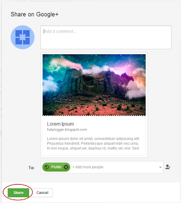 Cara membagikan postingan ke google+