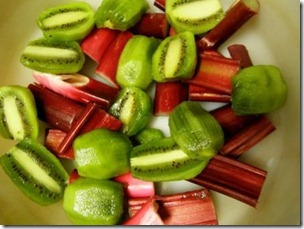 ruhbarb and kiwifruit