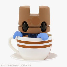 “Q-Tea II” Lunartik Mini-Tea 10th Anniversary “Year of Tea” Vinyl Figure by Matt JOnes