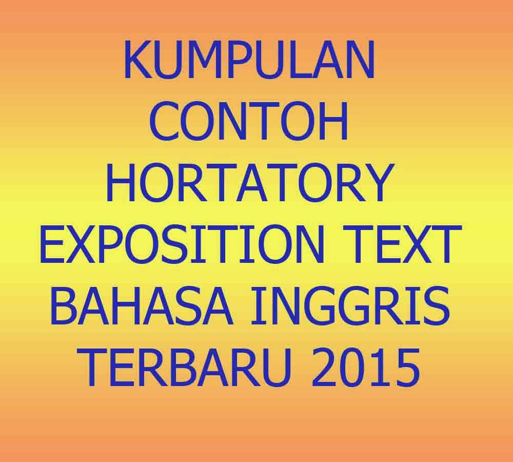 Contoh Hortatory Exposition Text Tentang Ujian Nasional 