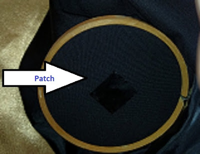 Glued-on Fabric Patch