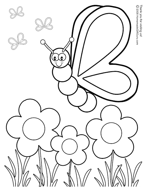Butterfly With Flowers Coloring Pages  Silly Butterfly Coloring Page   Free Printable Coloring Book Page