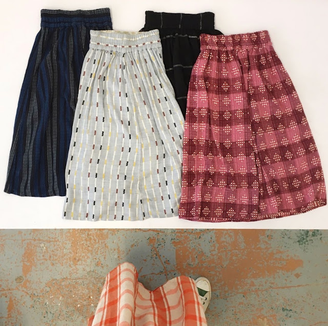 Ace & Jig Ra Ra Midi Skirts in Chintz, Ivy, Black Hole, and Damask