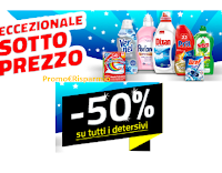 Eccezionale sottocosto : sconto del 50% su tutti i detersivi (Vernel, Dixan. Bref, Nelsen e non solo)