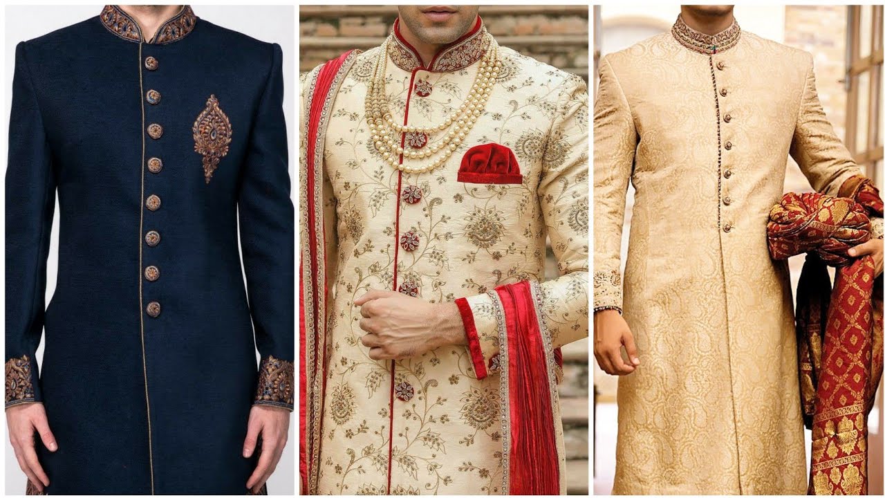 Wedding Sherwani Designs Pics - Wedding Sherwani Collection - Boys Sherwani Punjabi Designs - Wedding Sherwani Hire - biyer sherwani pic - NeotericIT.com