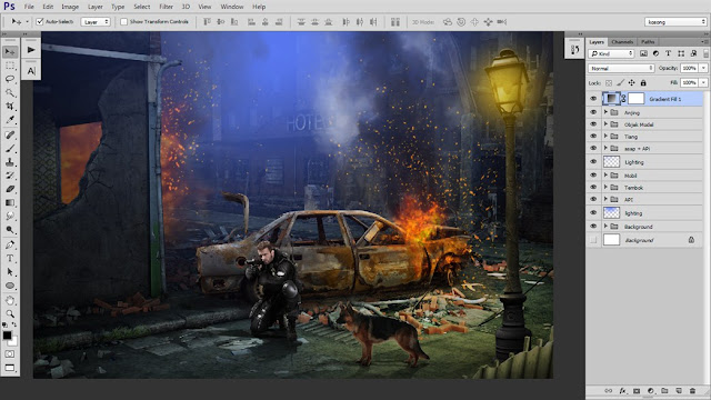 42 Tutorial Photoshop Dramatic Manipulation WAR part 2