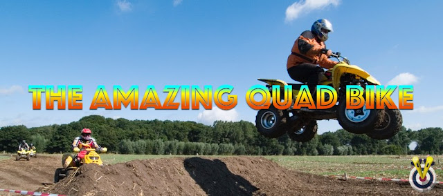 Quad biking going over a jump