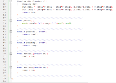 complex number c++ program