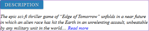 Edge of Tomorrow Game game review
