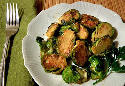 Plate of Maple Mustard Brussels Sprouts