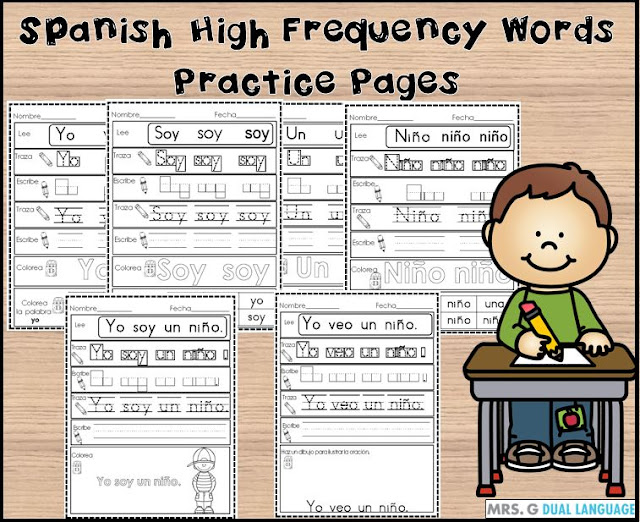 https://www.teacherspayteachers.com/Product/Spanish-High-Frequency-Words-Practice-Pages-BUNDLE-1528805