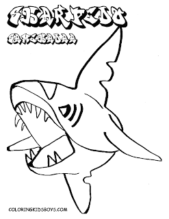 POKEMON COLORING PAGES: Sharpedo pokemon coloring page