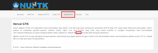 PERSIAPAN DOKUMEN PENGAJUAN NUPTK TAHUN 2017 DARI VERVAL GTK/PTK