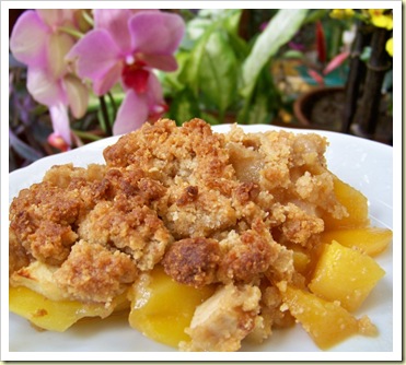 crumble mangue assiette