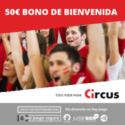 Circus Bono Freebet 50€ bienvenida apuestas deportivas