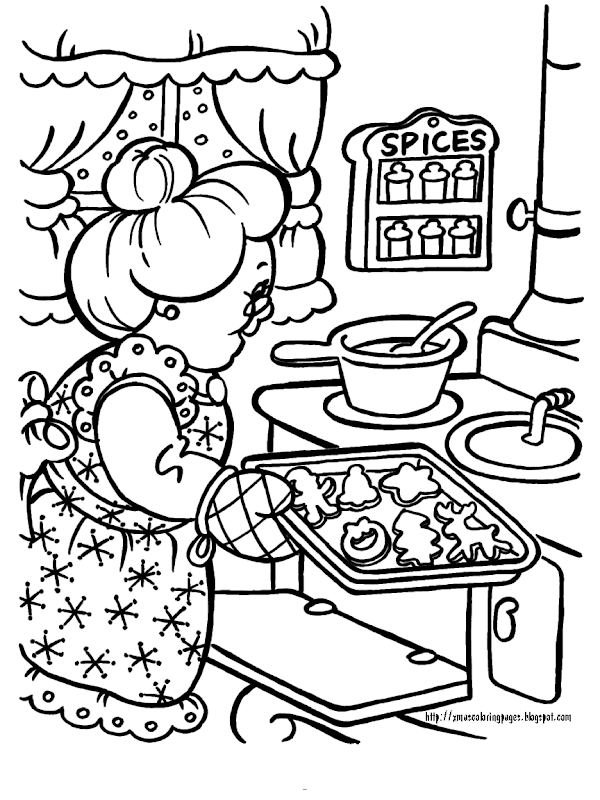 MRS CLAUS COLORING PAGE title=
