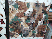 Since this quilt is for the Stokes County Humane Society, fabric featuring . (dog)