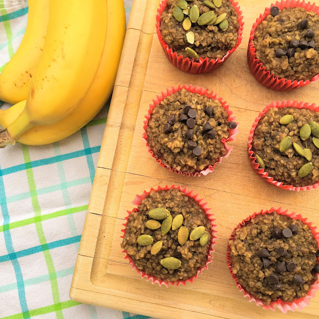 SunButter Baked Oatmeal Muffins