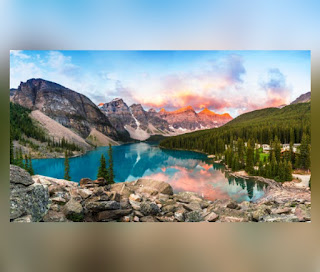 This is an illustration of Banff National Park (One of the Most Beautiful National Parks in the World)