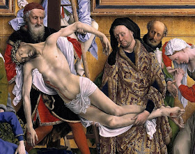 Rogier van der Weyden, (1399/1400-1464): Die Kreuzabnahme, um 1435, Öl auf Holz, 220 x 262 cm, Madrid, Museo de Prado