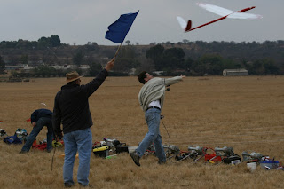 Craig launching Michelle'a Ceres for distance task.