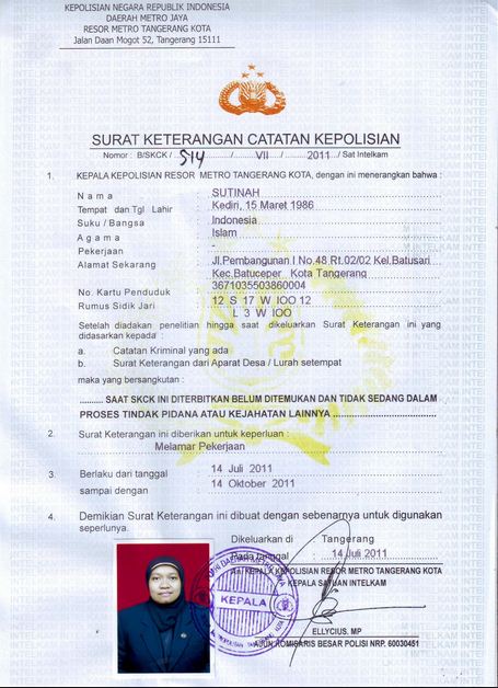 Persyaratan Cara Membuat SKCK dan Memperpanjang SKCK 