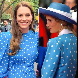 Princess Diana and Kate Middleton polka dot dress