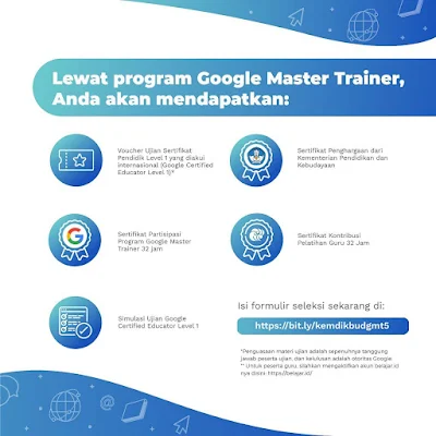 Pendaftaran Google Master Trainer Level 1 Batch 5 telah dibuka