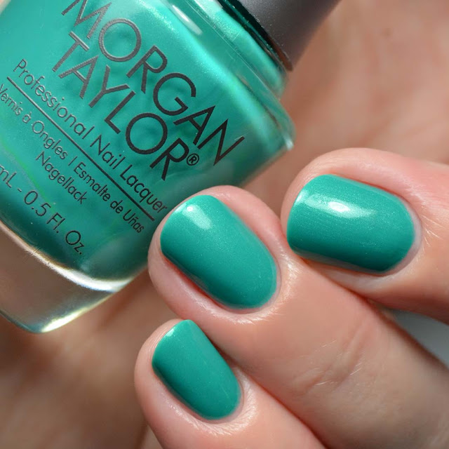 teal shimmer nail polish