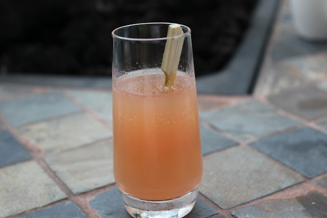 Smoked watermelon cocktail at Aragosta, Boston, Mass.