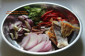 Resipi Ikan Masin Goreng dengan Bunga Kantan