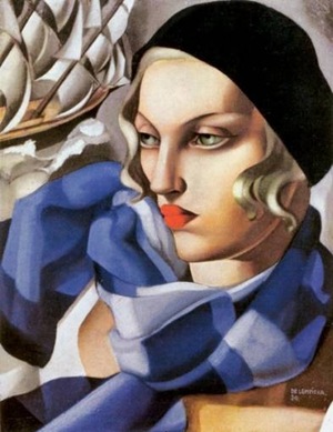 Tamara-de-Lempicka-The-Blue-Scarf-1930-Oil-Painting