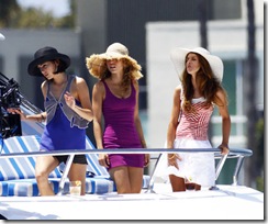 Cast Members On Set Of '90210' In Marina del Rey