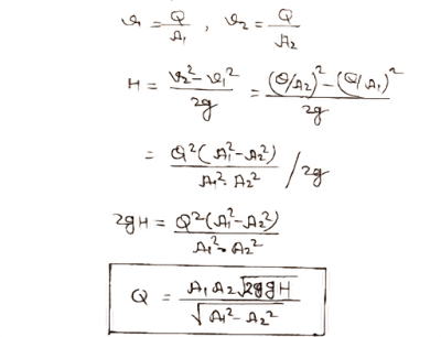 Venturimeter Derivation, Working Principle and Construction