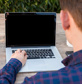 Boy on computer