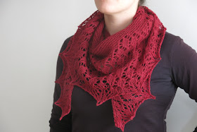 red lace shawl knitting pattern