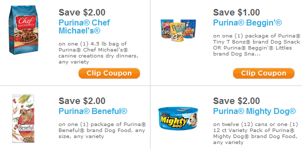 target dog food. There are 4 dog food coupons