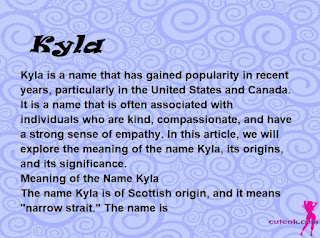 meaning of the name "Kyla"