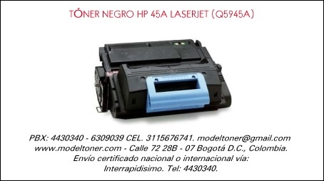 TÓNER NEGRO HP 45A LASERJET (Q5945A)