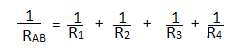 parallel combination of resistor