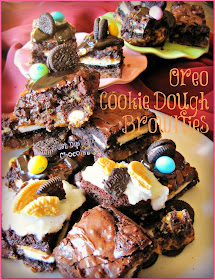 Oreo & Cookie Dough Brownies Recipe, these brownies will have you come back for more, Oreo Cookies, Cocoa Butter Spread, White Chocolate M&M's, to name a few of the tasty ingredients.