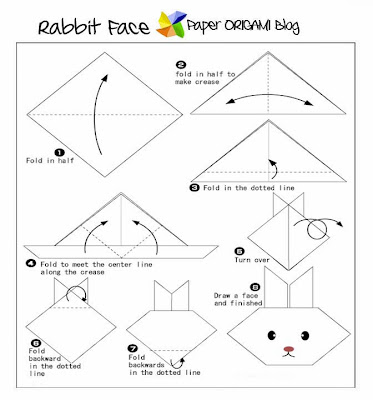 Rabbit Origami free diagram